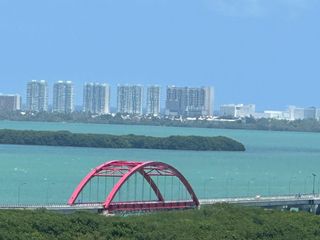 RENTA DEPA NUEVO AMUEBLADO CON GENIAL VISTA PISO 12 EN AVE.TULUM