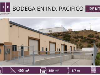 BODEGA EN RENTA EN PARQUE IND. PACIFICO | 350 M2 | ANDEN Y CORTINA.