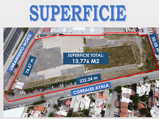 ¡TERRENO  ESTRATÉGICO EN LIBRAMIENTO! 13,776 M2 DISPONIBLES