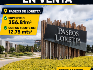 TERRENO EN VENTA EN PASEOS DE LORETTA
