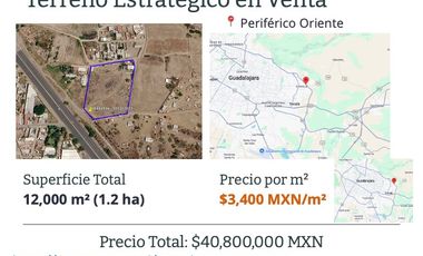 TERRENO INDUSTRIAL ESTRATÉGICO | 12,000 m² | PERIFÉRICO ORIENTE, TONALÁ