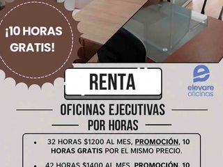 Oficinas en renta por horas y Oficinas virtuales