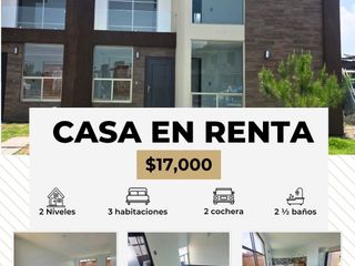 CASA EN RENTA – FRACC. MARGARITAS, MINERAL DE LA REFORMA, HIDALGO