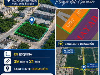 terreno en renta 800 m2 Playa del Carmen
