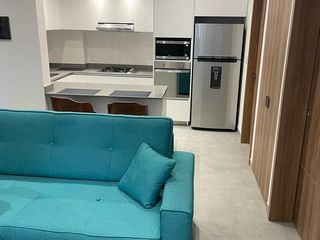 Condominio amueblado de 1 recámara y 2 baños en Fluvial Vallarta