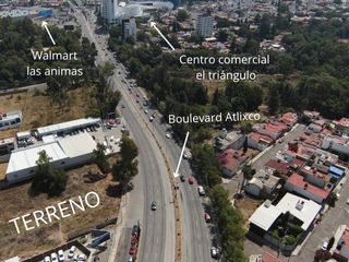 Terreno en venta sobre Carretera Federal Atlixco, por WALMART LAS ÁNIMAS y Plaza EL TRIÁNGULO zona ANGELÓPOLIS