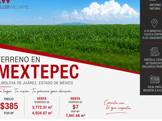 Terreno en Venta | Frente a Carretera Toluca–Yebucibi