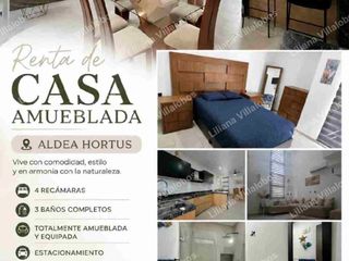 Renta de Casa Amueblada en Aldea Hortus