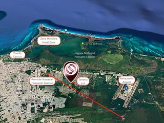 Lote en esquina de 2,500 m2, uso de suelo mixto, para 63 viviendas, cerca avenida colegios y Ave. Huayacán, venta Cancun.