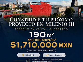 🏡 TERRENO EN VENTA EN MILENIO III, QUERÉTARO