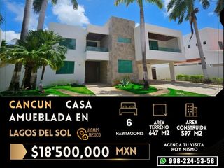 Casa en Venta Lagos del Sol Cancun 6 Recamaras
