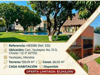 CASA EN VENTA DE RECUPERACION HIPOTECARIA EN Tabachines, 62732 Yautepec de Zaragoza, Morelos, México