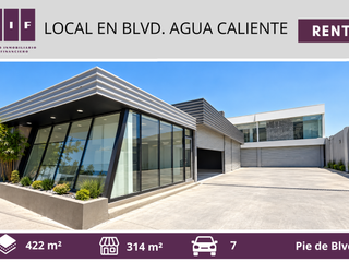 LOCAL EN RENTA | SOBRE BLVD. AGUA CALIENTE – TIJUANA