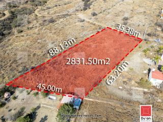 Terreno Campestre en Venta de 2,800 m2 en Cañada de Negros, Purisima