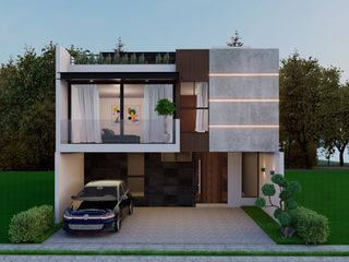 Casa nueva en venta en Lomas de Angelópolis Puebla con 4 recámaras, roof garden y 3 autos