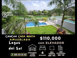 Casa en Renta Amueblada 4 Recamaras alberca Vista al Lago