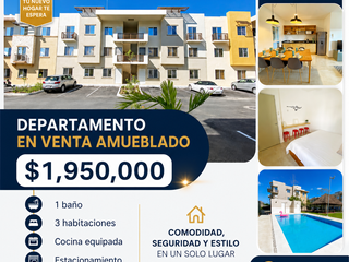 VENTA: Departamento 3 habitaciones en Jardines de Mayakoba PDC