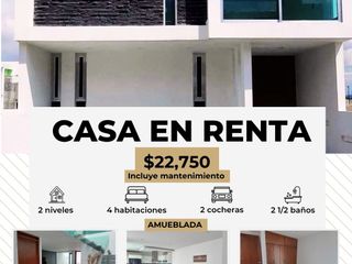 CASA EN RENTA AMUEBLADA EN EL FRACCIONAMIENTO TERRANOVA RESIDENCIAL PACHUCA