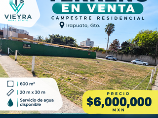 terreno en venta residencial campestre irapuato