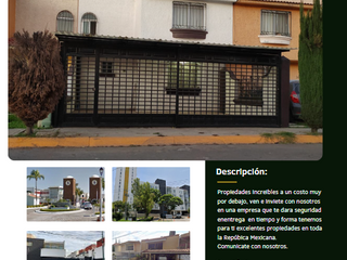 Casa en venta cerca de Universidad Mexiquense, Edo. Mex.