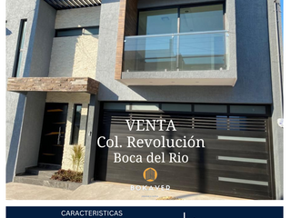 CASA NUEVA EN VENTA COL. REVOLUCION BOCA DEL RIO