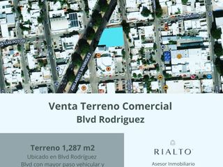 Venta Terreno Blvd Rodriguez Hermosillo Sonora 1,287m2