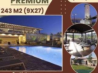 Terreno Premium de 243 m2 (9x27), en Exclusiva privada con casa Club y GYM
