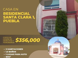 BONITA Y ESPACIOSA CASA DE REMATE   EN EXCELENTE UBICACION EN SANTA CLARA1 PUEBLA .