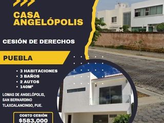 CASA EN ANGELOPOLIS, PUEBLA, CESION DE DERECHOS