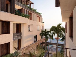 Condominio frente al mar con alberca privada y terraza, pre-construcción Tulum.