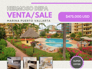 🌟* FABULOSO DEPA EN MARINA PUERTO VALLARTA SALE/VENTA*🏖🏝️