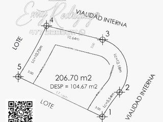 TERRENO EN VENTA, VALLES DEL MOLINO, 206..70 m2, ESQUINA, NO DA A BARDA, ENTREGA INMEDIATA.