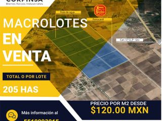 Se Vende Terreno Industrial en Queretaro y Guanajuato carretera 57 con vía del tren y concesión de agua
