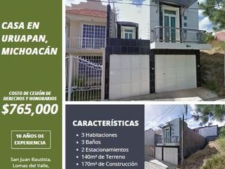 REMATE DE CASA EN EXCELENTES CONDICIONES UBICADO EN URUAPAN MICHOACAN