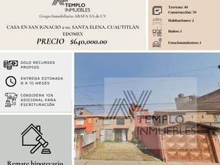 Casa en venta en San Ignacio 2-10, Santa Elena. Cuautitlán EDOMEX