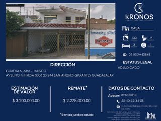 Remato casa en Guadalara jalisco $ 2,278,000.00 Pago en efectivo