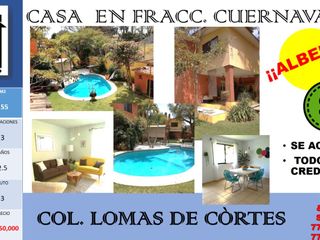 VENTA CASA EN CONDOMINIO LOMAS DE CORTES CUERNAVACA