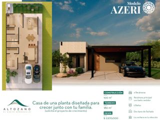 Casa en venta Altozano Residencial de una planta al poniente de la ciudad