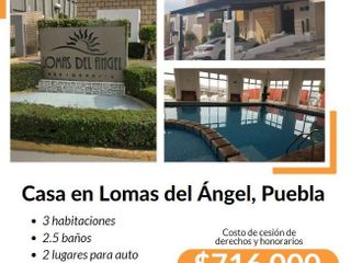 BONITA Y ESPACIOSA CASA DE REMATE   EN EXCELENTE UBICACION EN LOMAS DE ANGEL PUEBLA.