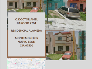 GDS EXCELENTE REMATE DE CASA EN RECUPERACION (ADJUDICADA), EN DOCTOR AMEL BAROCIO, RESIDENCIAL ALAMEDA, MONTE MORELOS, NUEVO LEON