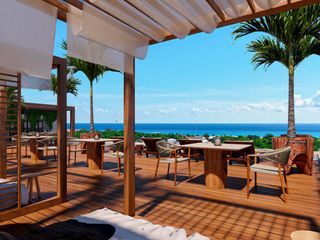 Condominio con 2 terrazas, vidta al mar y campo de golf,cuarto de servicio, alacena oculta, venta Corasol, Playa del Carmen.