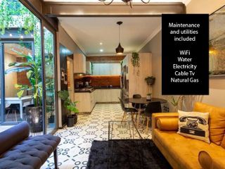 Beautiful Furnished Apartment for rent with Private Patio -CUAUHTÉMOC-