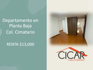 Renta Departamento en Planta Baja con colonia Cimatario.