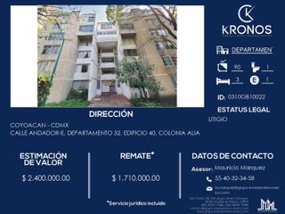 Remato casa en Coyoacan CDMX $ 1,710,000 Pago en efectivo