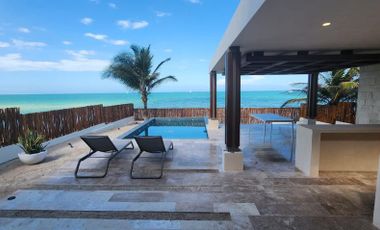 SE VENDE CASA FRENTE AL MAR CON 4 RECAMARAS PISCINA COMPLETAMENTE AMUEBLADA EN CHUBURNA PUERTO MERIDA YUCATÁN