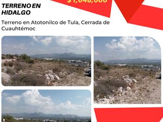 Venta de Terreno en Atotonilco de Tula Hidalgo OFERTA