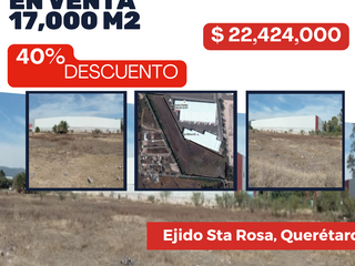 Venta de terreno en Ejido Santa Rosa, Querétaro