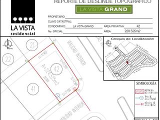 Lote 42 dentro de Fraccionamiento La Vista Residencial, Excelente ubicación