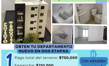 Preventa de departamentos con excelente ubicación, de interes social.