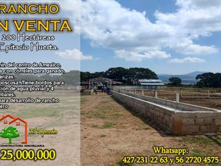 Epitacio Huerta, Michoacán. Venta de rancho ganadero de 200 Hectareas con escritura.